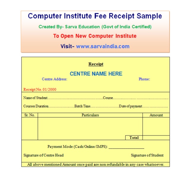 Tuition Fees Receipt Infoupdate