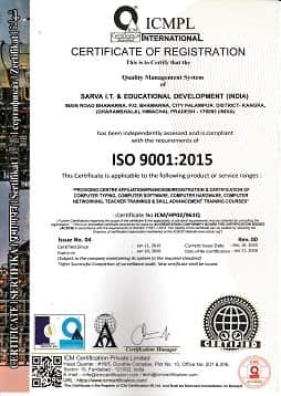 Sarva ISO Certificate